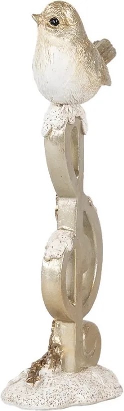 Dekorácia vtáčik na husľovom kľúči - 6*5*16 cm