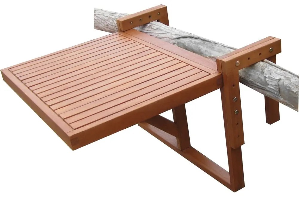 Súprava 2 stoličiek a závesného stolíka z eukalyptového dreva Garden Pleasure Balcony Berkeley