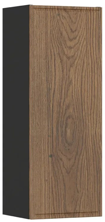 Kúpeľňová zostava so zápustným umývadlom a skrinkami Talia Casella Sky 60 cm čierny mat/dub casella