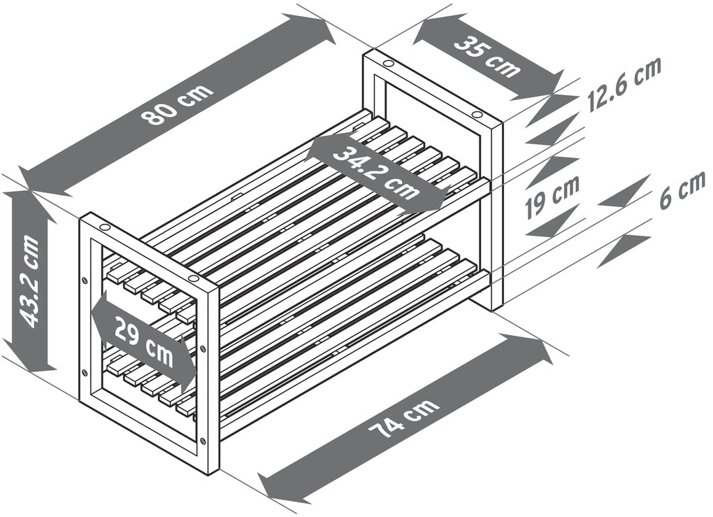 Stohovateľné regály