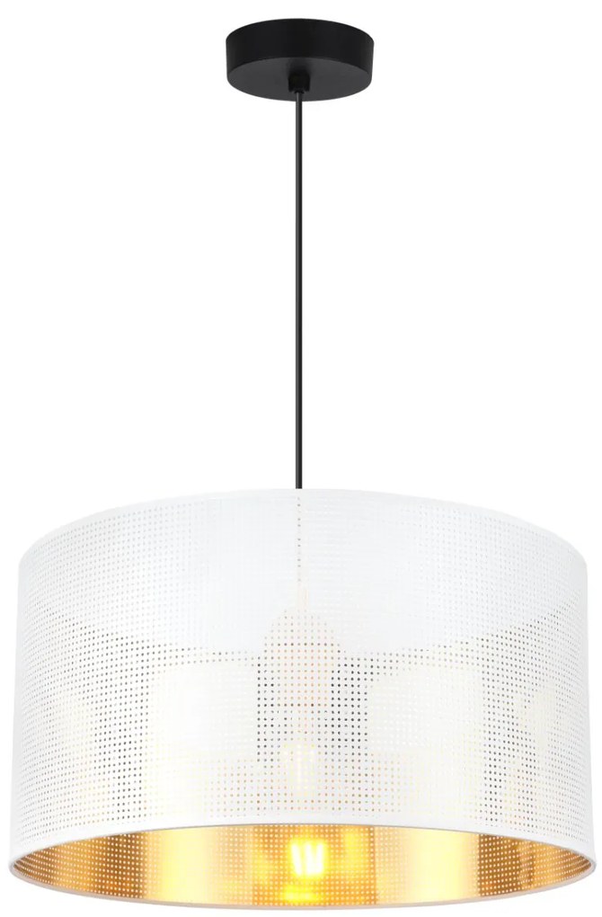 Závesné svietidlo Asti0, 1x biele PVC tienidlo, (fi 35cm), g, b