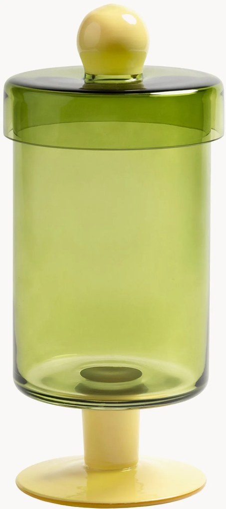 Ručne vyrobená vysoká sklenená dóza Duo