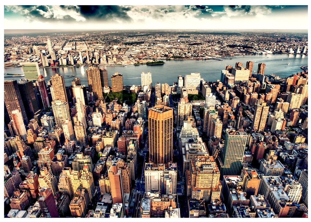 Artgeist Fototapeta - Bird's Eye View of New York Veľkosť: 100x70, Verzia: Standard