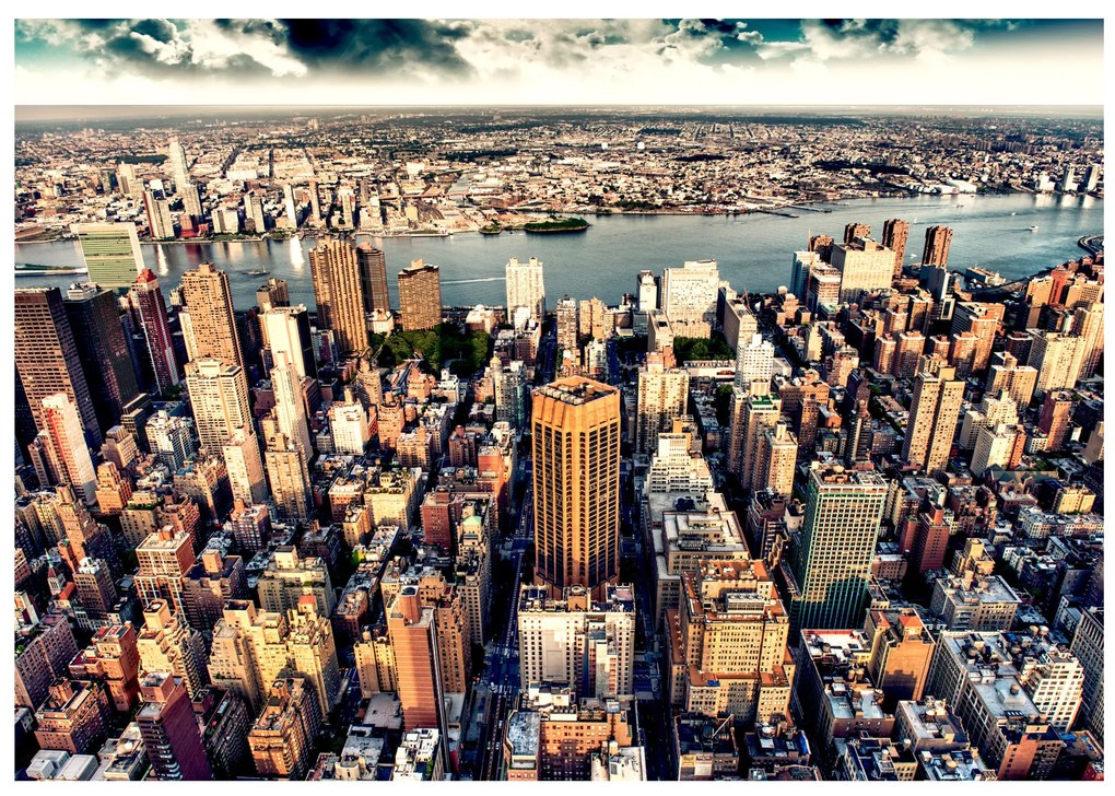 Artgeist Fototapeta - Bird's Eye View of New York Veľkosť: 150x105, Verzia: Standard