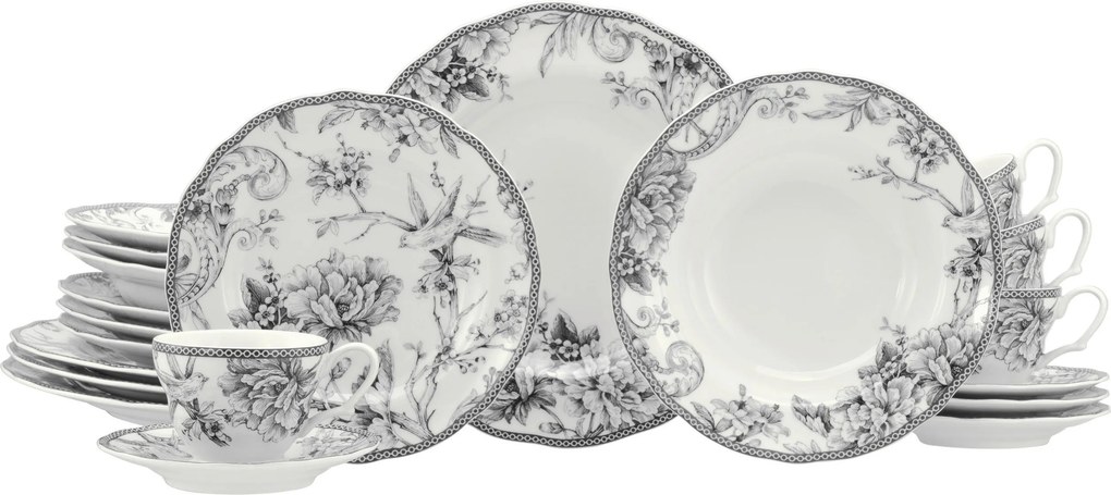 XXXLutz KOMBINOVANÝ SERVIS Adelaide Grau 20-dielne Creatable - Online Only bytové doplnky - 007768073407