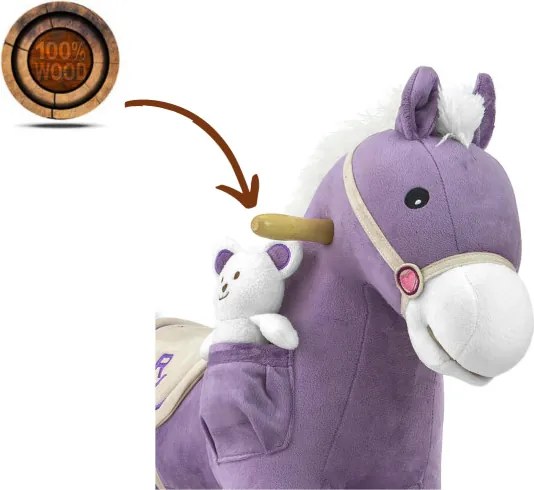 Hojdací koník Pony fialový