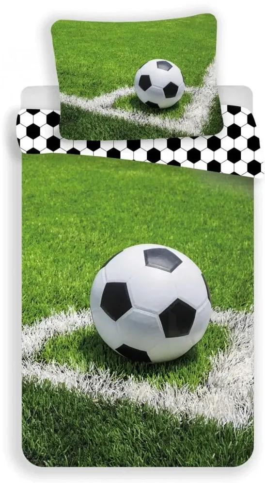 Javoli Detské bavlnené obliečky Futbal rohový kop 140 × 200cm, 70 × 90 cm