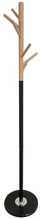 Vešiak Kovový 9463 Wooden Čierna/Prirodzené