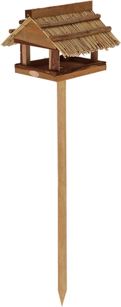 Zapichovacie kŕmidlo pre vtáky Lilly, 111x28,5x27 cm, drevo, hnedá