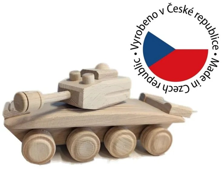 Drevený tank, 22 x 8 x 10 cm