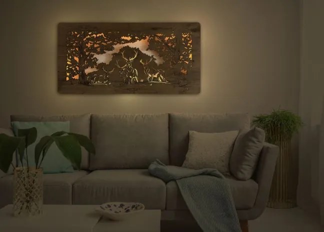 Led obraz Jeleň na batériu