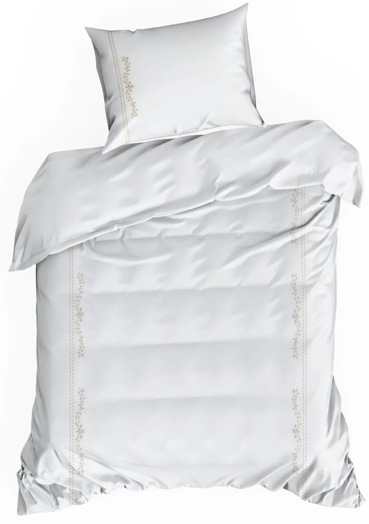 MAKOSATÉNOVÉ OBLIEČKY REINA53 160X200 CM, 2 KS 70X80 CM BIELE