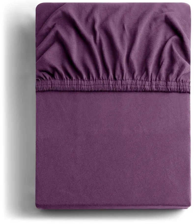 Fialová napínacia plachta jersey 220x200 cm Amber – Restilo
