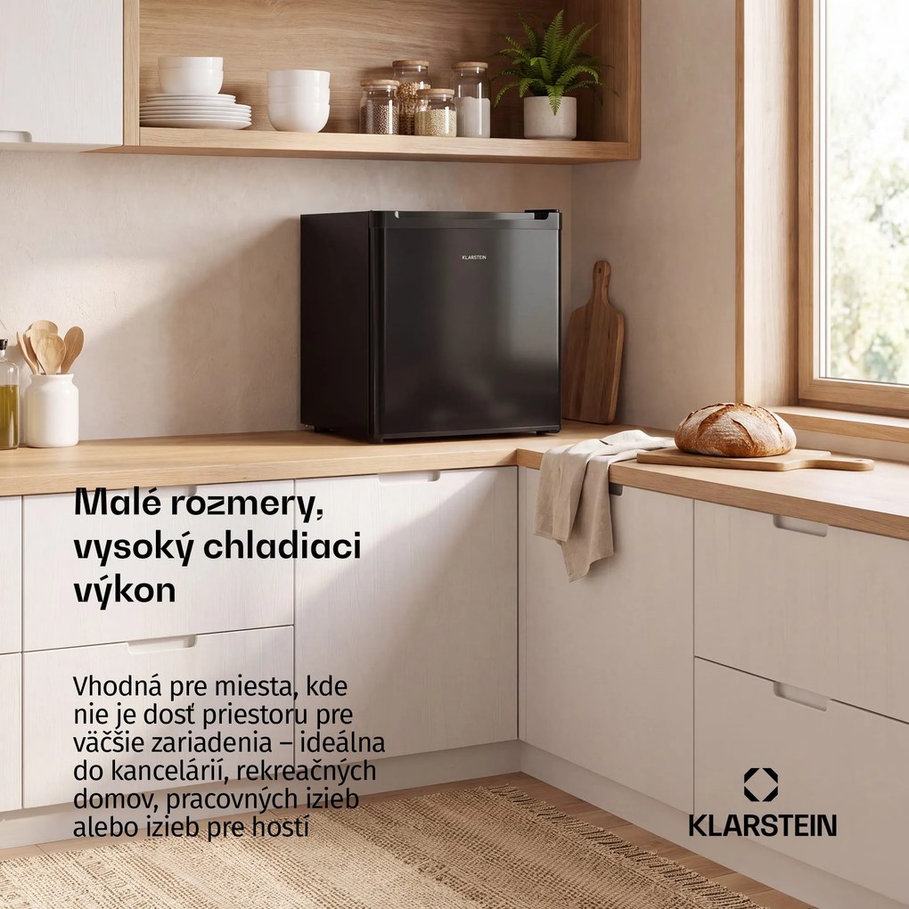 Klarstein Garfield Eco, mini mraznička, 33 l, energet. trieda E+, 4 hviezdičky, kompaktná