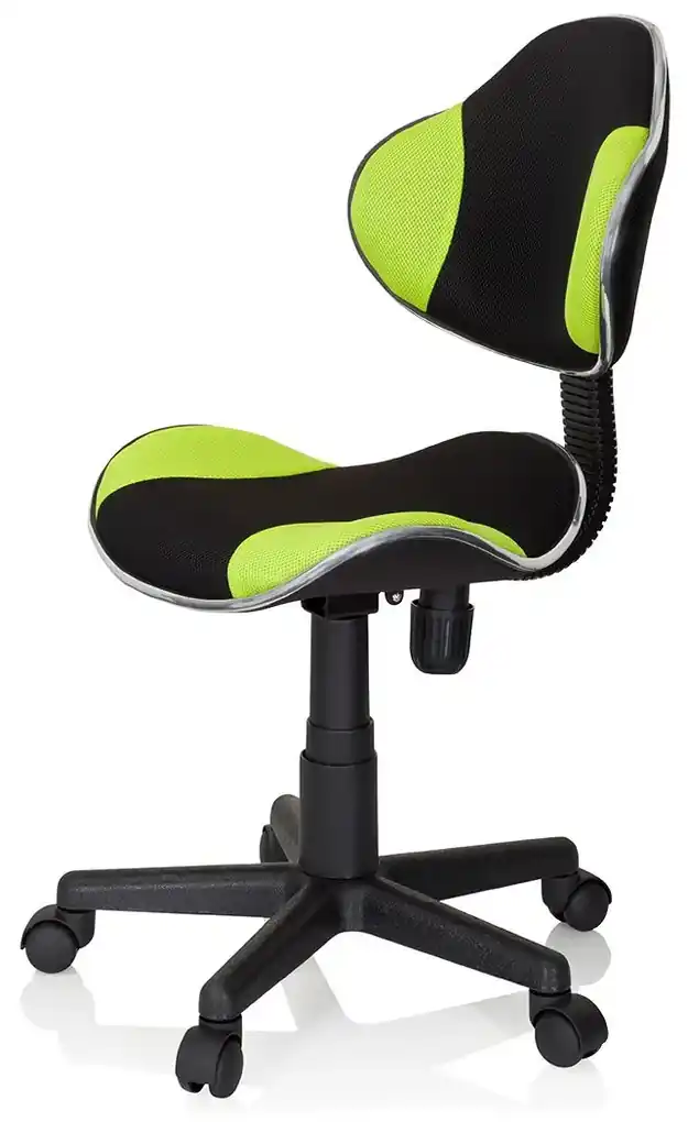 hjh OFFICE Detská otočná stolička KIDDY GTI-2 (čierna/zelená) (100293482) |  Biano
