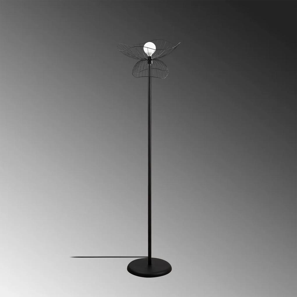 Stojacia lampa Farac 148 cm čierna