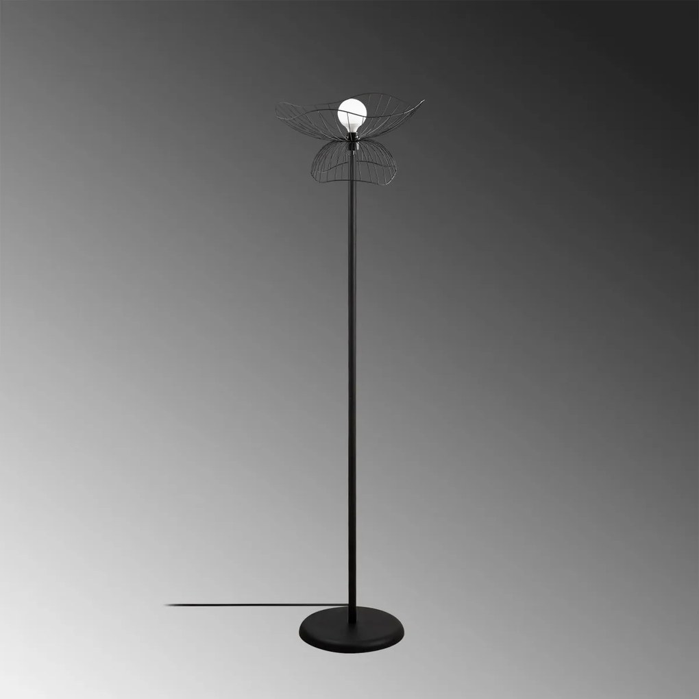 Stojacia lampa Farac 148 cm čierna