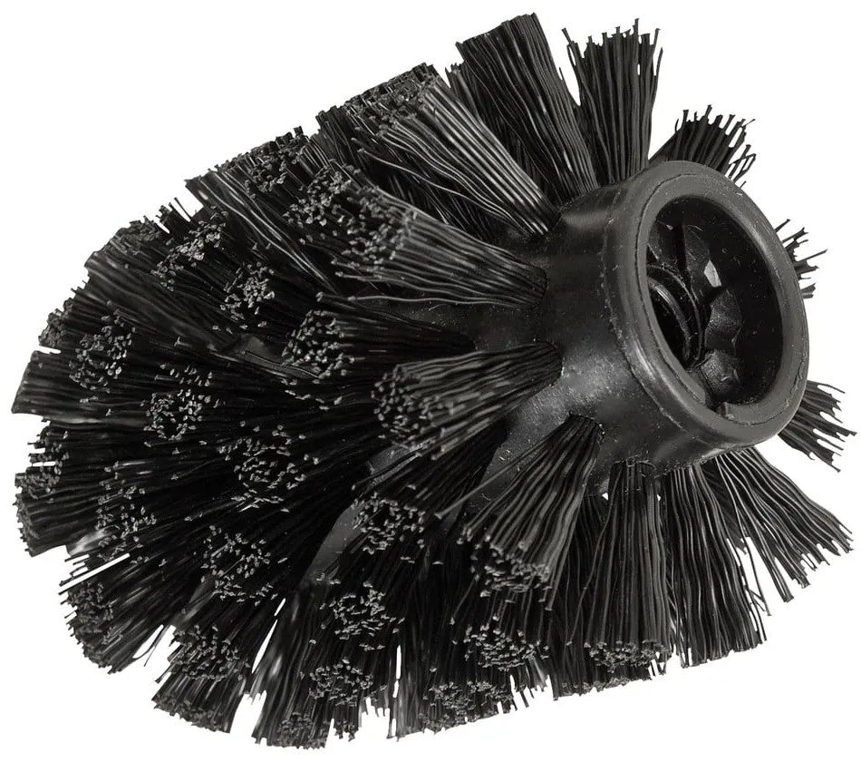 Čierna náhradná hlavica pre WC kefa Wenko, ø 7,5 cm