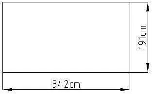 Záhradný domček plocha 342 x 191 cm (sivá)