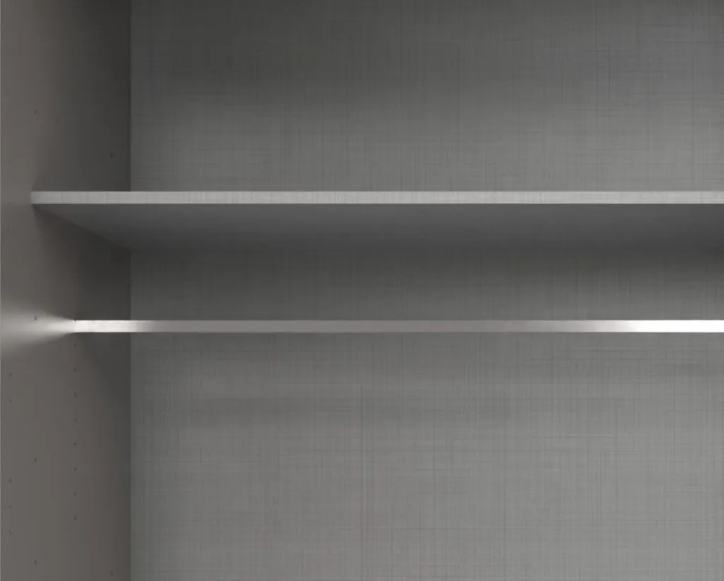 Šatníková skriňa so zrkadlami Düsseldorf, 270 cm, šedá sahara