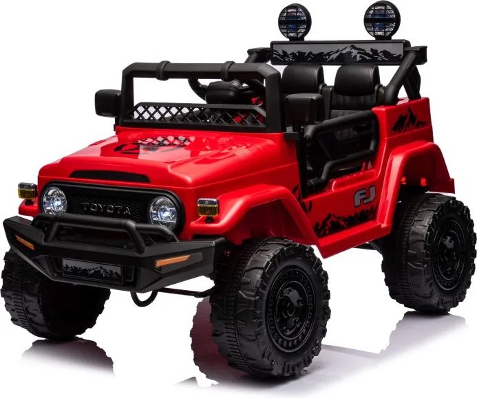 LEAN CARS Elektrické autíčko Toyota FJ 4x4, červené