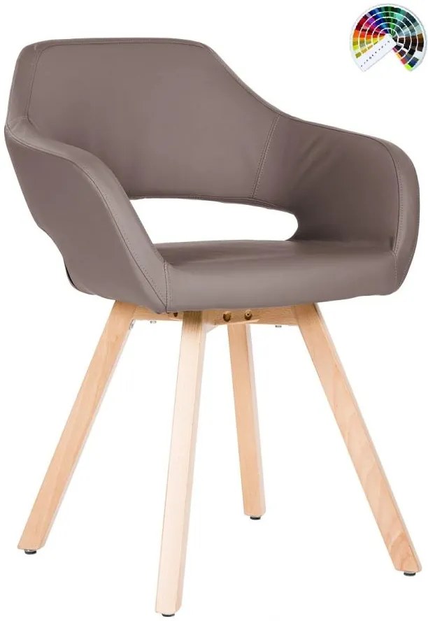 ANTARES Konferenčné kreslo BELEN VISITOR CROSS STYLE SWISS WOOD čalúnenie SKAI koženka