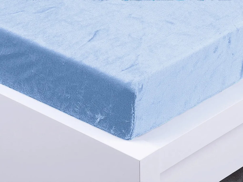 XPOSE® Mikroplyšová plachta Exclusive - svetlo modrá 200x220 cm