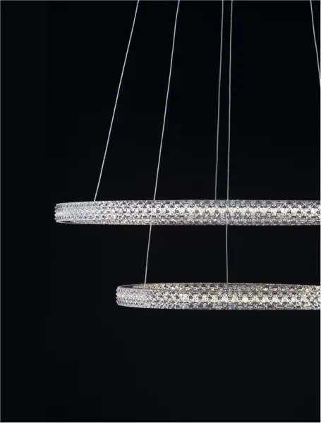 LED luster Ginevra 60.5 čierne