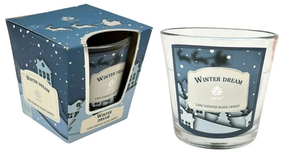 Arome Sviečka v skle, Winter Dream, 120 g