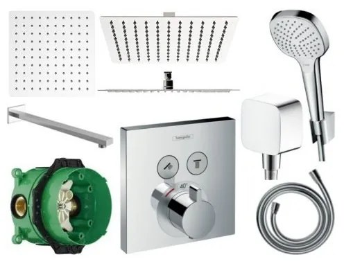 Sprchový set podomietkový HANSGROHE TERMOSTAT 40x40 CM (mix výrobcov)