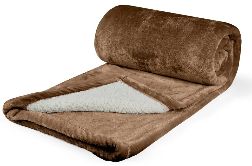 Polášek Mikroflanelová deka s barančekom - Oriešková | 200 x 230 cm