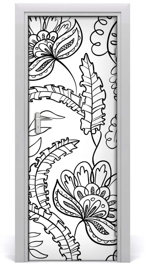 Samolepiace fototapety na dvere pozadia Zentangle 75x205 cm