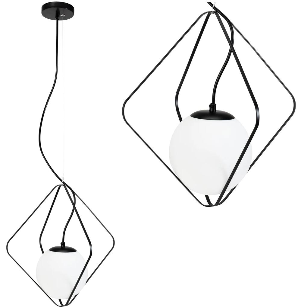 Toolight, stropné svietidlo 1xE27 APP1018-1CP, čierna-biela, OSW-09474