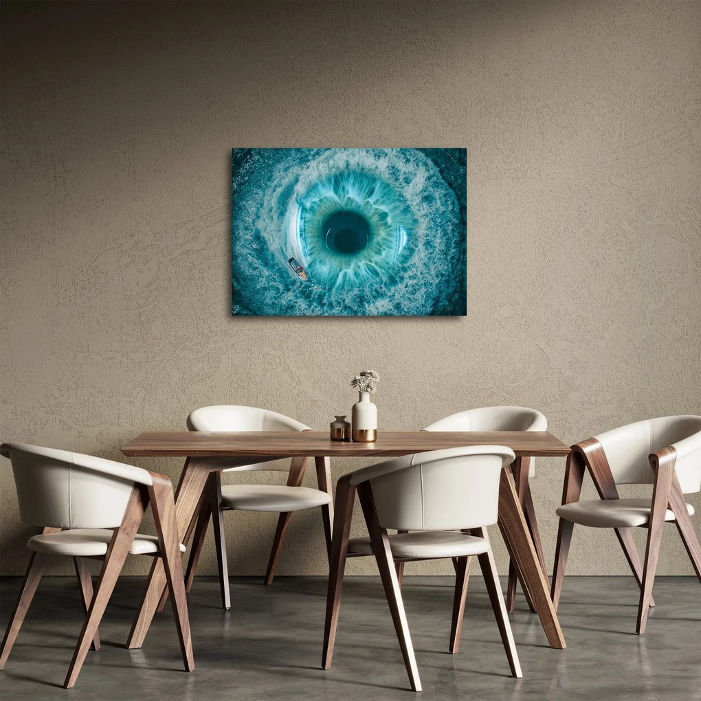Obraz mora s loďkou (70x50 cm)