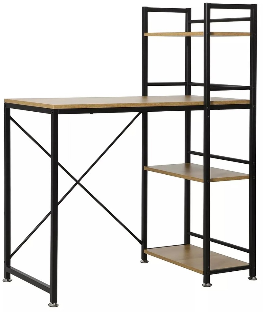 Psací stůl STANLEY dub přírodní/černý mat