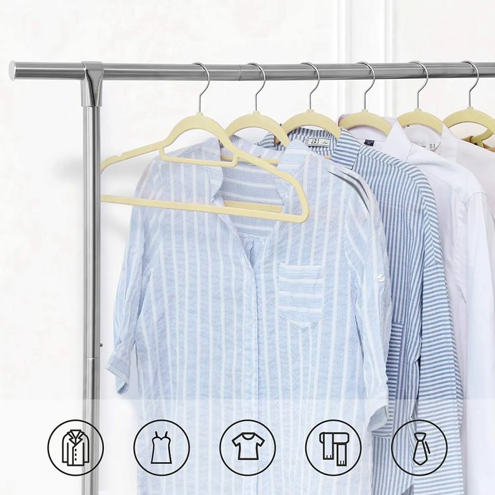 Set 20 ramínek oblečení Loras béžový