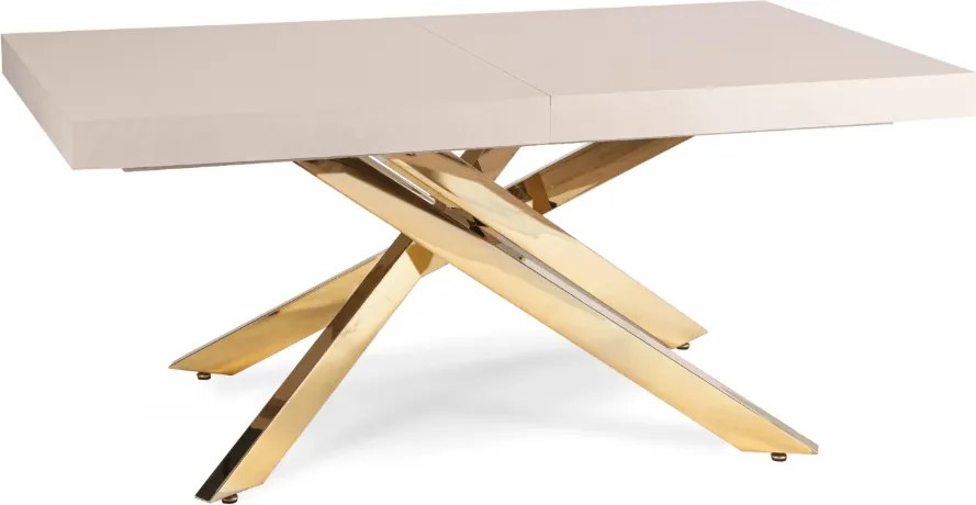 HAMPTON Rozkladací stôl 160-240 cm kašmír/zlatý