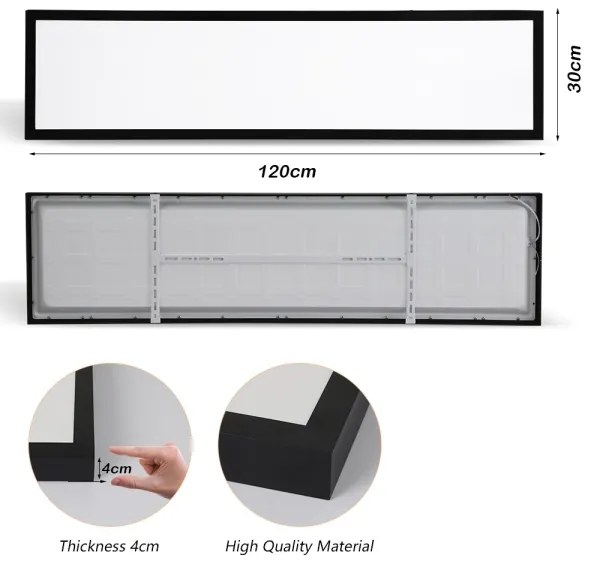 Brilagi - LED kúpeľňové svietidlo FRAME LED/50W/230V 3000/4000/6000K IP44 čierne