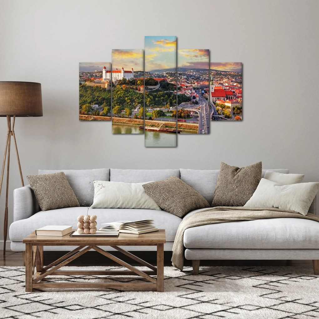 Obraz - Panorama Bratislavy, Slovensko (150x105 cm)