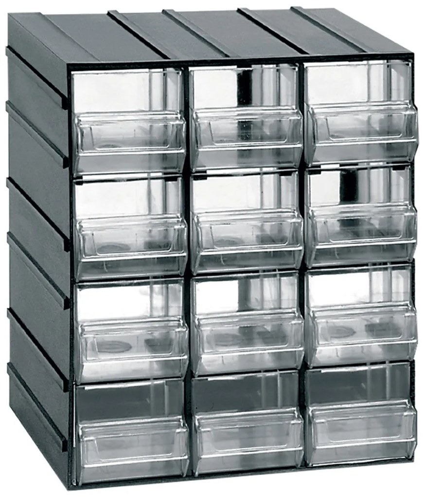 ARTPLAST Organizér 511T 192 x P 148 x H 230 mm s 12 priehľadnými zásuvkami