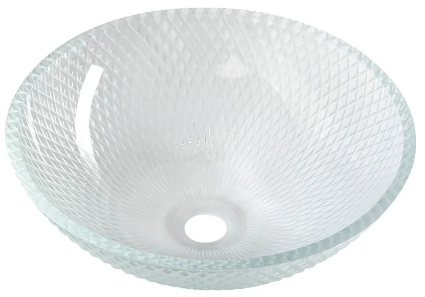 Sklenené okrúhle umývadlo ø 42 cm Puketa – Sapho