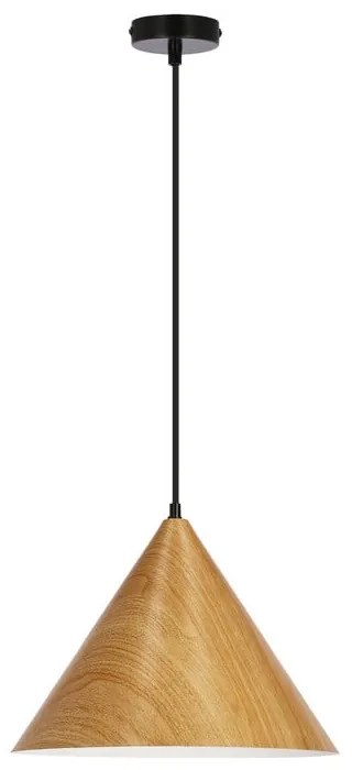 Hnedé závesné svietidlo s kovovým tienidlom ø 32 cm Dunca – Candellux Lighting