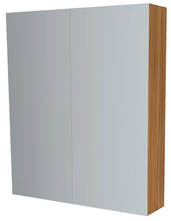 Mereo, Mereo Kúpeľňová zrkadlová skrinka 60 cm, galerka, 2 x dvierka, Multidecor, Orech Dijon prírodný, MER-CN798G62ODP1