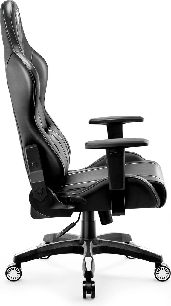 Herné kreslo z eko-kože Normal Size, čierny-biela: Diablo X-One 2.0