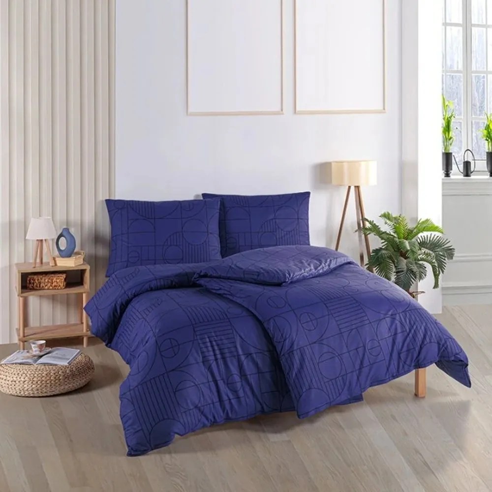 Bavlnené posteľné obliečky Geo Future Dusk - 100% bavlna Renforcé - 70 x 90 cm + 140 x 200 cm