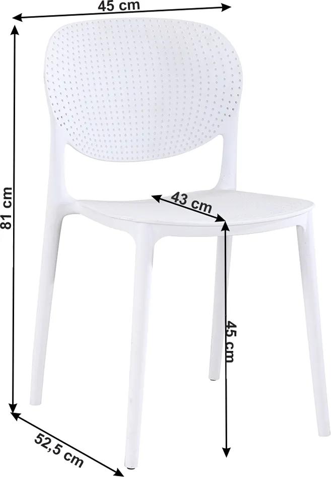Plastová stolička Fedra - biela