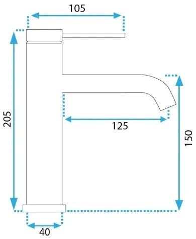 REA-B5323 - Umývadlová batéria CLIF 20,5 cm brúsené zlato