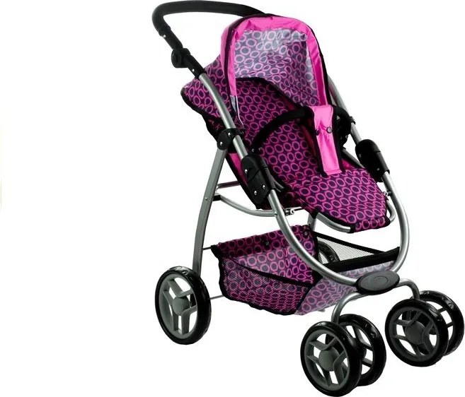 Kočík pre bábiky Alice Deep, kočík, prenosná postieľka 2v1