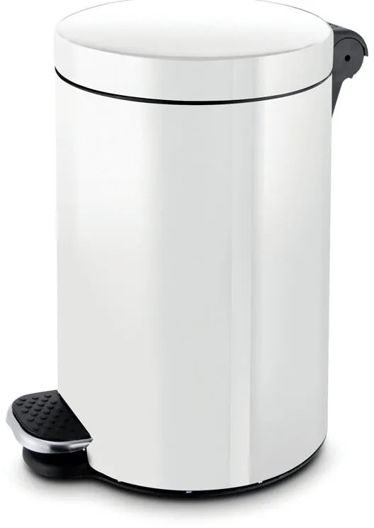 Nášľapný odpadkový kôš, 30 L, lakovaný biely