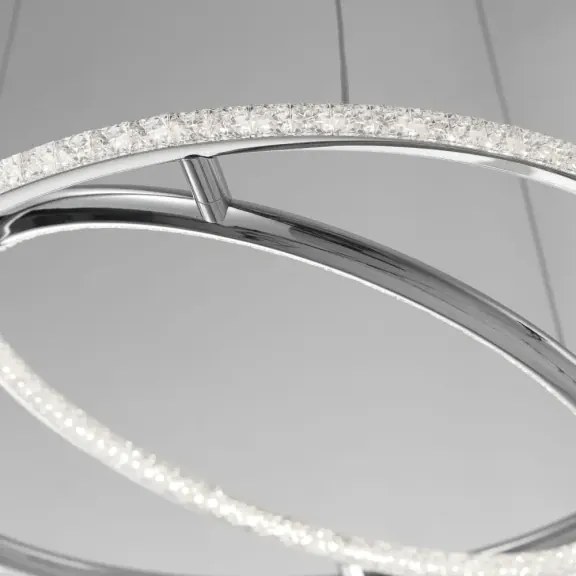 LED luster Livorno 45 Chrome